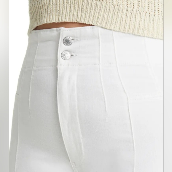 Free People Jayde High Rise Flare Leg Jeans / Pure White Size 31 - Picture 8 of 15